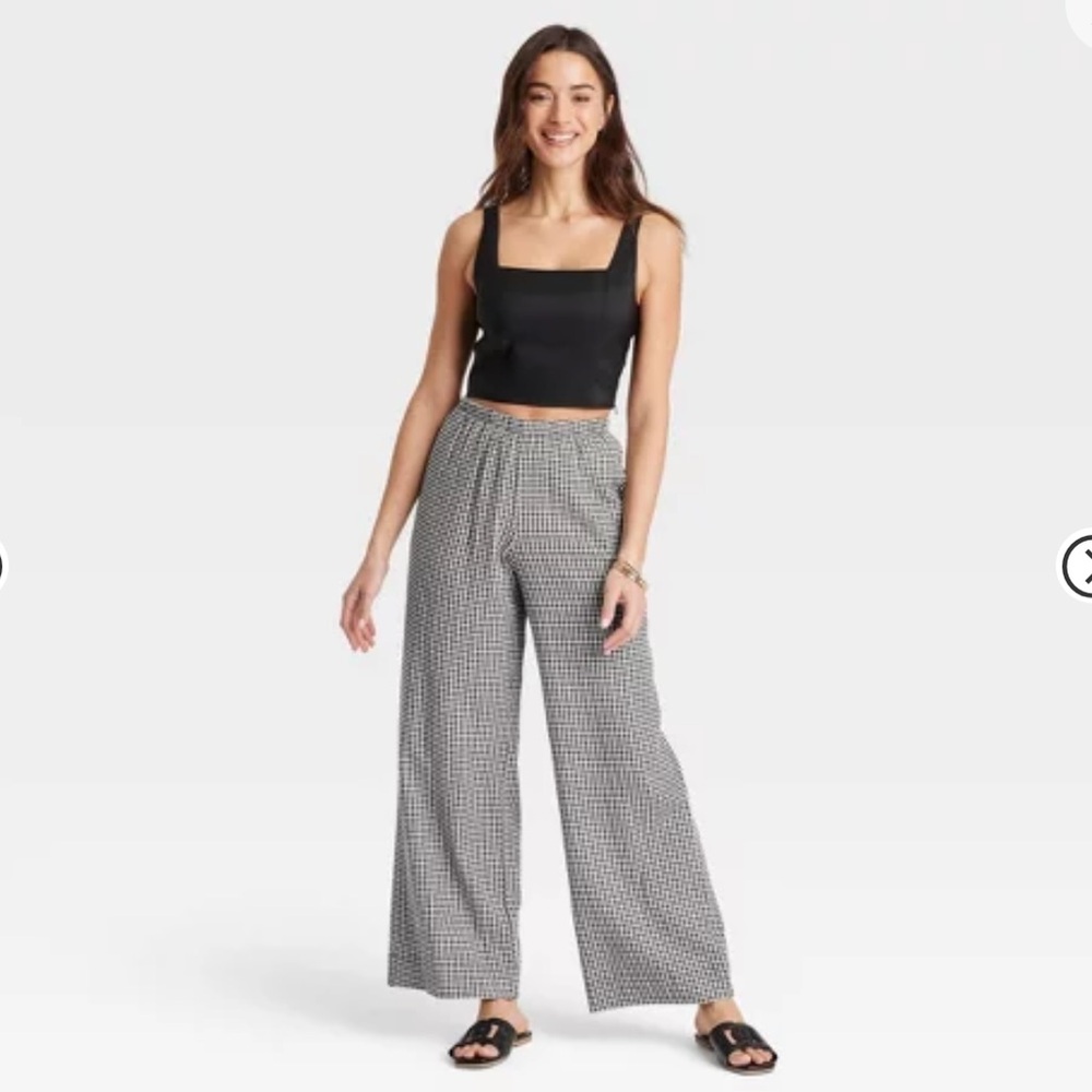 a new day Black and White Wide Leg Pants